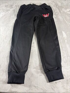Black  Athletic Joggers with Red Patch